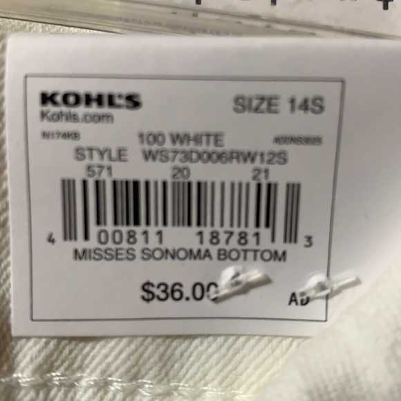 New with tags White denim slacks. - Picture 7 of 7